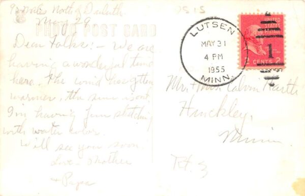 Tofte Minnesota Sunnydale Cabins Real Photo Vintage Postcard AA93020 - Image 2