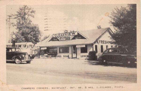 Wainfleet Canada Chambers Corners Clearview Greyhound Coke Sign PC AA93034
