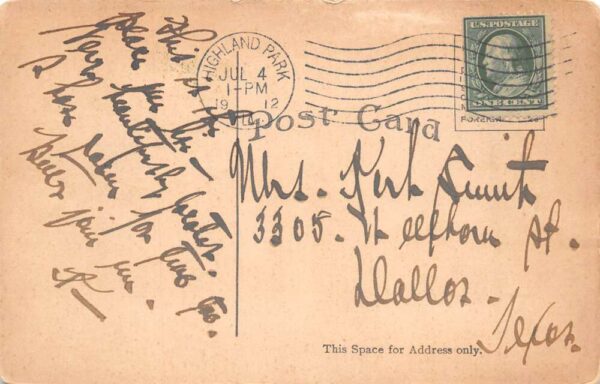 Highland Park Illinois Northwestern Military Academy Vintage Postcard AA93241 - Image 2