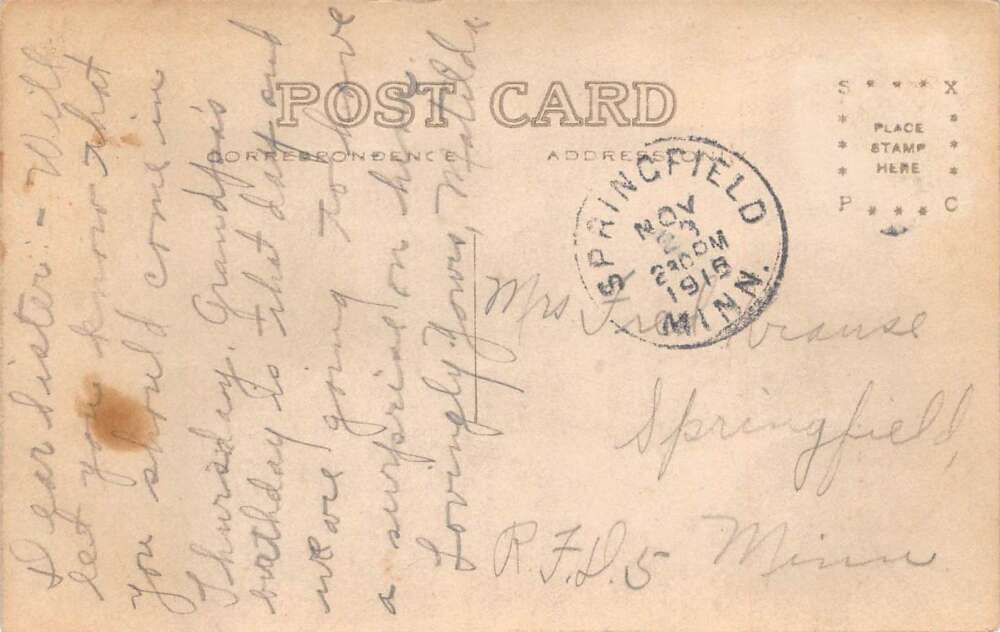 Springfield Minnesota Birdge Across Cottonwood River Real Photo PC AA93257 - Image 2