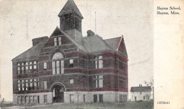 Slayton Minnesota Slayton School Exterior View Vintage Postcard AA93258