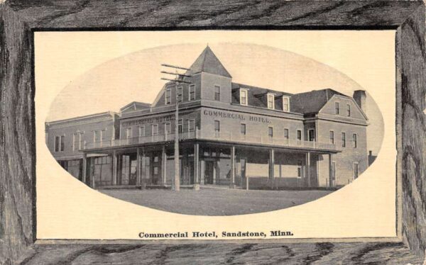 Sandstone Minnesota Commercial Hotel Vintage Postcard AA93262