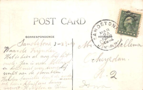 Sandstone Minnesota Commercial Hotel Vintage Postcard AA93262 - Image 2