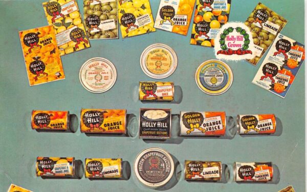 Davenport Florida Holly Hill Fruit Products Food Ad Vintage Postcard AA93267