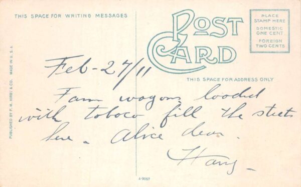 Danville Virginia Exchange Warehouse Tobacco Sale Vintage Postcard AA94255 - Image 2