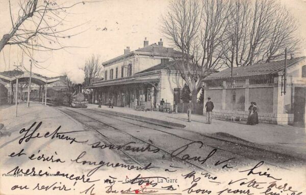 Gardanne France Train Station Vintage Postcard AA94334