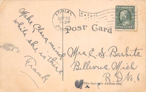 Adrian Michigan The Viaduct Trolley Vintage Postcard AA95084 - Image 2