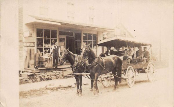 Medusa New York Post Office and Coach Carriage Real Photo Postcard AA95204