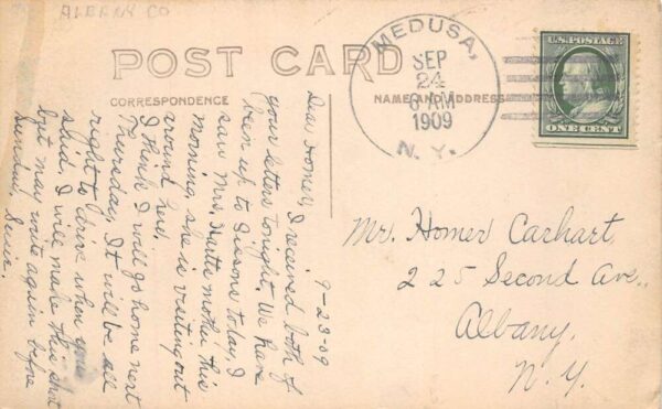 Medusa New York Post Office and Coach Carriage Real Photo Postcard AA95204 - Image 2