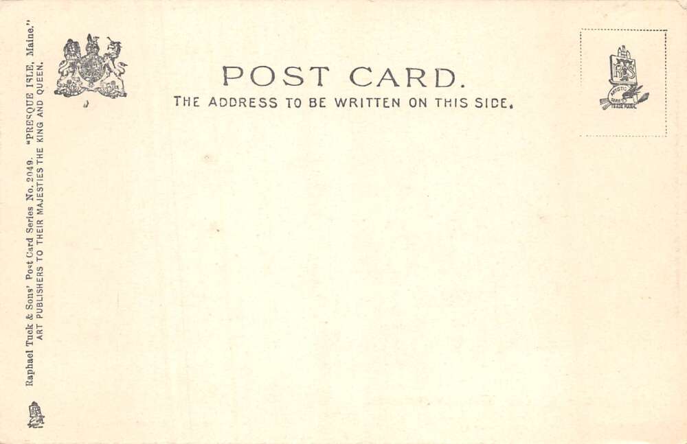 Presque Isle Maine Harvesting Potatoes Farming Scene Tuck Postcard AA95302 - Image 2