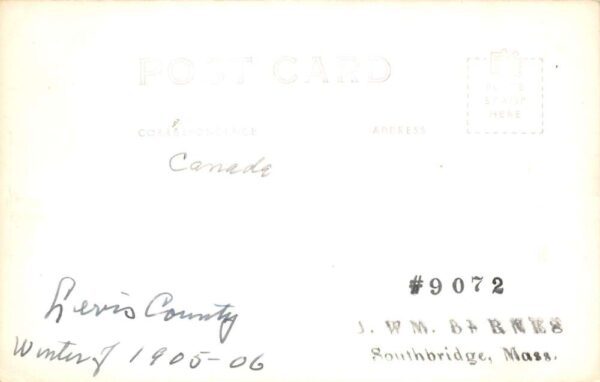 Lewis County Winter Storm 1905 Trolley Real Photo Vintage Postcard AA96783 - Image 2