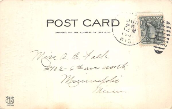 Cuba Wisconsin High School Vintage Postcard AA96933 - Image 2