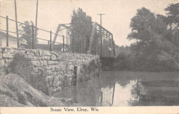 Elroy Wisconsin Scenic View Bridge Vintage Postcard AA96955