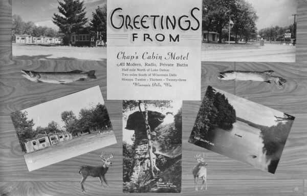 Wisconsin Dells Wisconsin Chap's Cabin Motel Multiview Real Photo PC AA97141