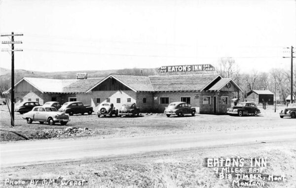 Big Timber Montana Eaton's Inn Old Fashioned Beer Real Photo Postcard AA97745
