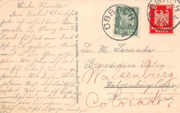 Kath Kirche zu Kutzberg Germany Church Vintage Postcard AA97826 - Image 2