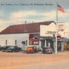 Seligman Arizona Ted's Fountain and Trading Post Coke Sign Postcard AA98083