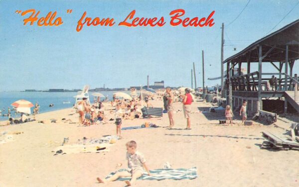 Lewes Delaware Lewes Beach Vintage Postcard AA98346