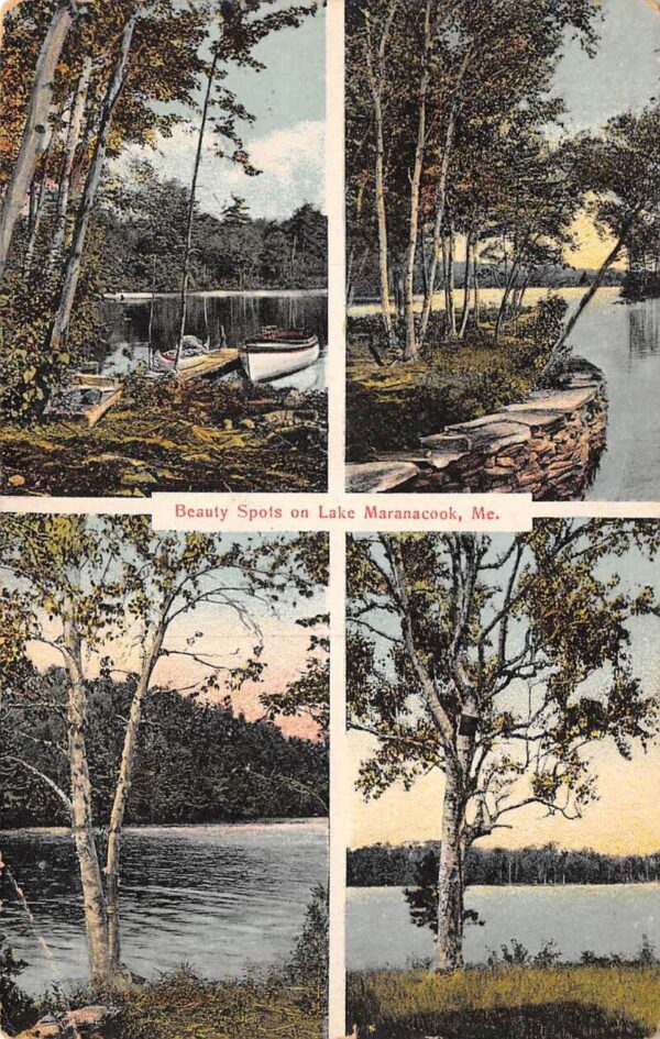 Lake Maranacook Maine Beauty Spots On Lake Maranacook, Vintage Postcard U22383