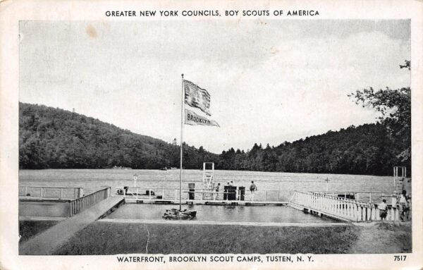Tusten New York Waterfront, Brooklyn Scout Camps, Vintage Postcard U22519