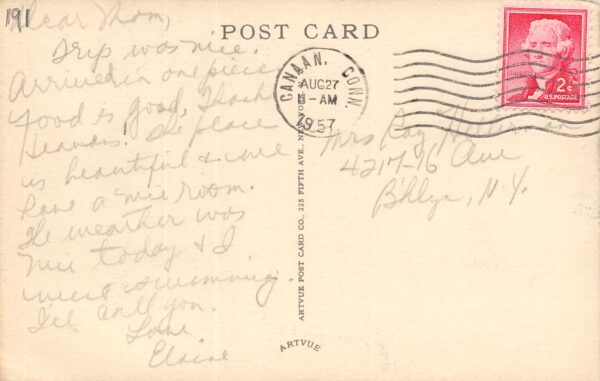 Falls Village Connecticut Camp Freedman, Vintage Postcard U22529 - Image 2