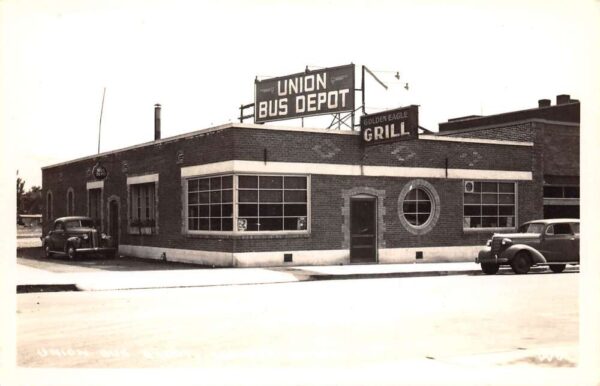 Weiser Idaho Union Bus Depot Real Photo Vintage Postcard AA98513