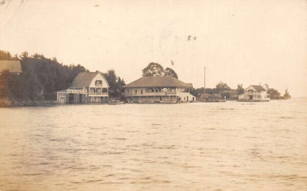 Watertown New York Boat Livery Waterfront View Real Photo Postcard AA98520