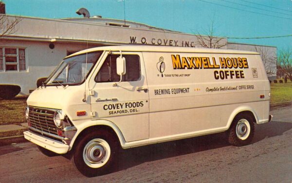 Seaford Delaware Covey Foods Maxwell House Coffee Van Postcard AA90180