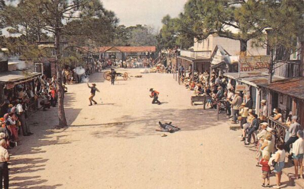 Sarasota Venice Florida Floridaland Amusement Park Cowboys Postcard AA90185