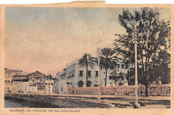 Zanzibar Tanzania Sultan's Palace Vintage Postcard AA90194