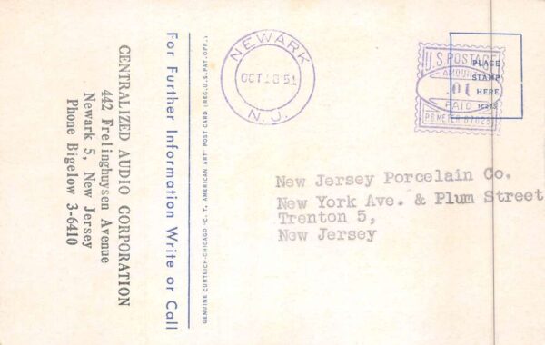 Webster Electric Teletalk Intercom System Advertising Vintage Postcard AA90198 - Image 2