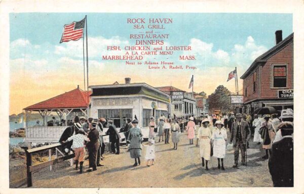 Marblehead Massachusetts Rock Haven Sea Grill Restaurant Postcard AA90210