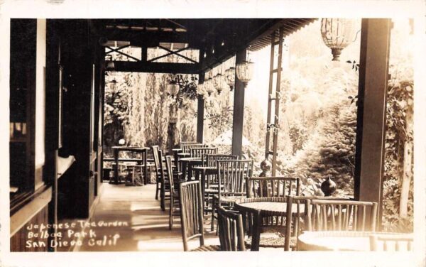 San Diego California Balboa Park Japanese Tea Garden Real Photo Postcard AA90217