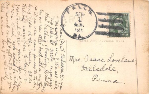 Falls Pennsylvania Bide-a-Wee Cottge Real Photo Vintage Postcard AA90226 - Image 2