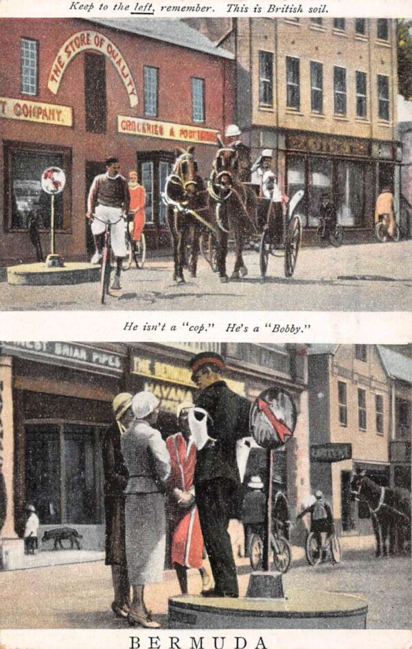 Hamilton Bermuda Police Officers Vintage Postcard AA90227