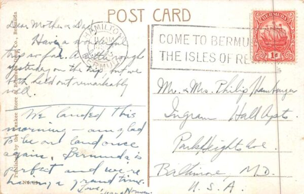 Hamilton Bermuda Police Officers Vintage Postcard AA90227 - Image 2