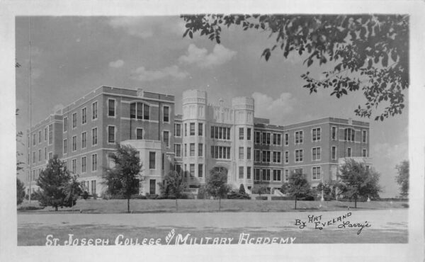 Hays Kansas St Joseph College and Military Academy Real Photo Postcard AA90240