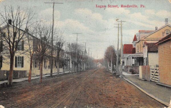 Reedsville Pennsylvania Logan Street Vintage Postcard AA90533