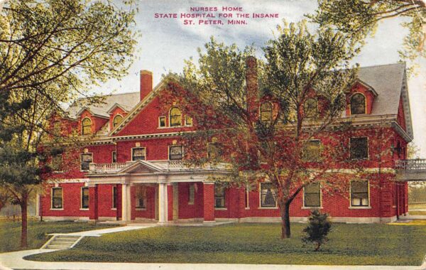 St Peter Minnesota State Hospital for the Insane Nurses Home Postcard AA90548