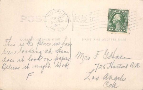 Brownsville Oregon Residence Section Birds Eye View Real Photo Postcard AA90555 - Image 2