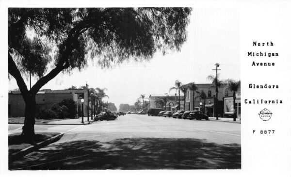 Glendora California North Michigan Avenue Frasher Real Photo Postcard AA90557