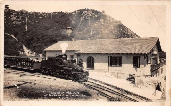 Mt Tamalpais California Muir Woods Railway Tavern Real Photo Postcard AA90565