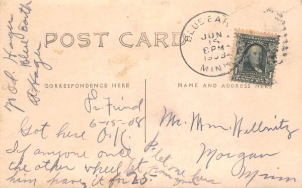 Blue Earth Minnesota High School Real Photo Vintage Postcard AA90571 - Image 2