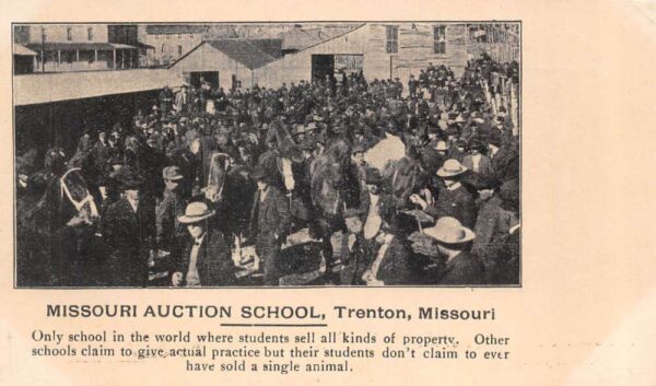 Trenton Missouri Auction School Students Vintage Non PC Back AA90585 - Image 2
