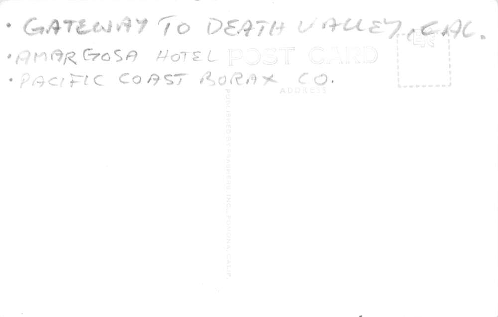 Death Valley California Amargosa Hotel Frasher Real Photo Postcard AA90599 - Image 2