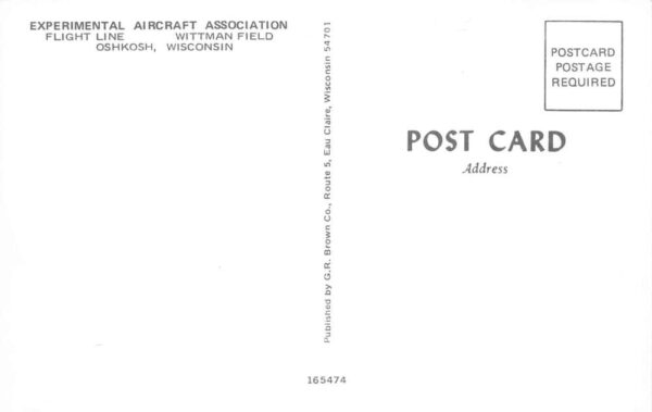Oskkosh Wisconsin Experimental Aircraft Event Wittman Field Postcard AA90616 - Image 2