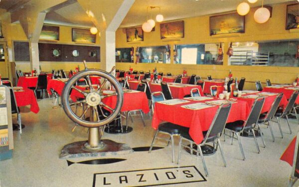 Eureka California Lazios Seafood Restaurant Dining Room Vintage Postcard AA90617