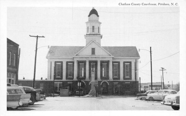 Pittsboro North Carolina Court House Vintage Postcard AA90618