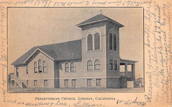 Lindsay California Presbyterian Church Vintage Postcard AA90642