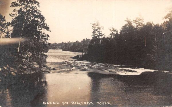 Big Fork Minnesota River Scenic View Real Photo Vintage Postcard AA90653